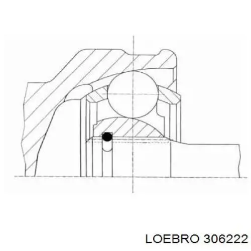 ШРУС наружный передний 306222 Loebro