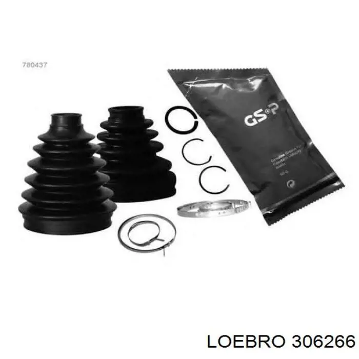 306266 Loebro botas de proteção de juntas homocinéticas do semieixo dianteiro, kit