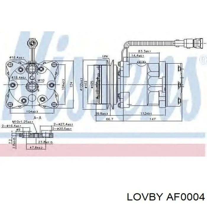 Амортизатор передний AF0004 Lovby