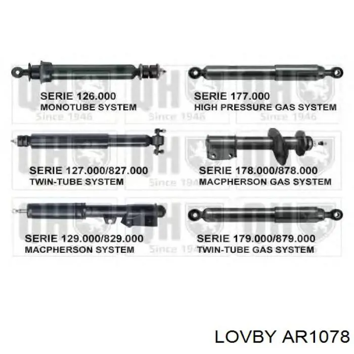 Амортизатор задний AR1078 Lovby