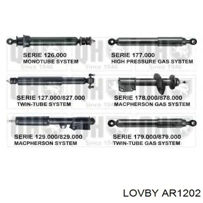 Амортизатор задний AR1202 Lovby