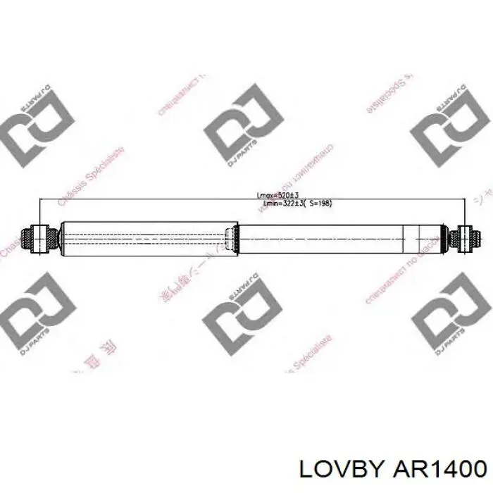 Амортизатор задний AR1400 Lovby