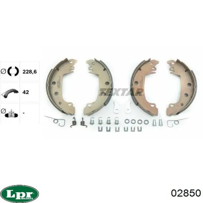 Барабанные колодки LPR 02850
