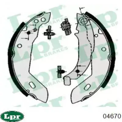 Барабанные колодки LPR 04670