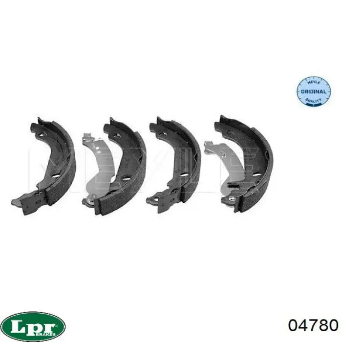 Задние барабанные колодки 04780 LPR