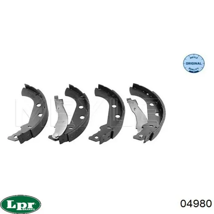 Задние барабанные колодки 04980 LPR