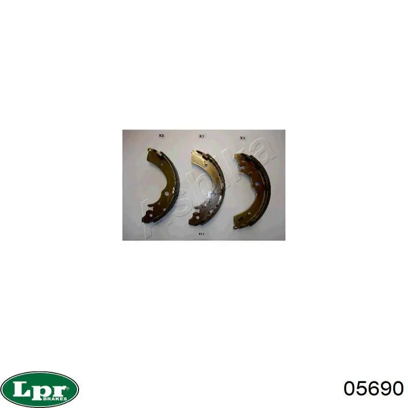 05690 LPR Барабанные тормозные колодки