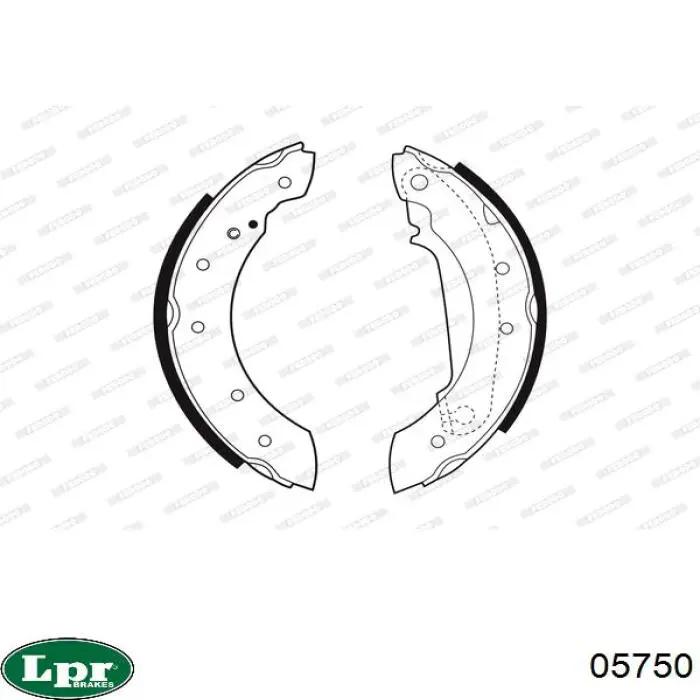 Барабанные колодки LPR 05750