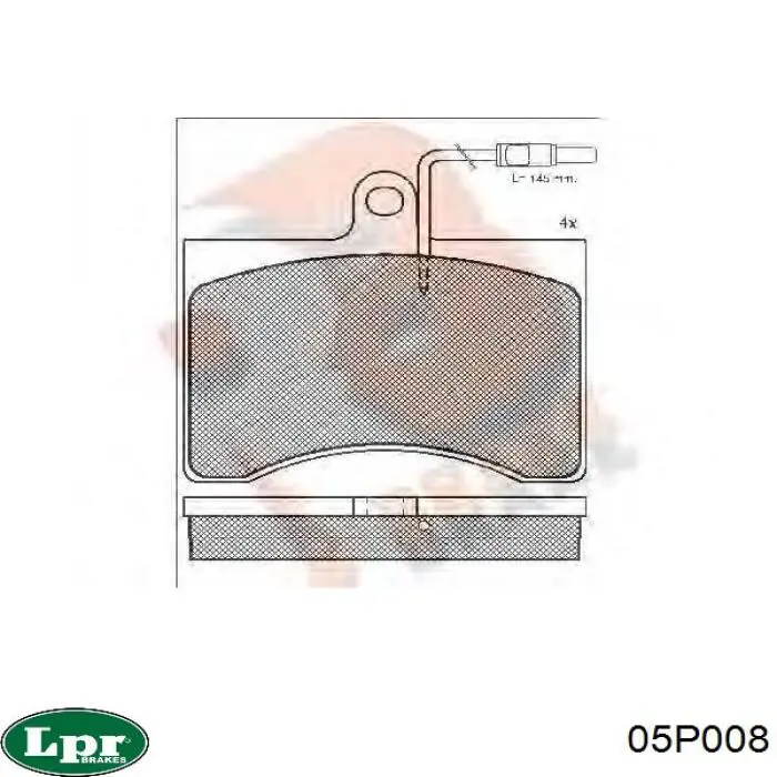 Купить 05P008 LPR Колодки тормозные