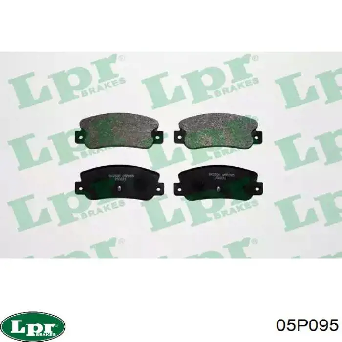 05P095 LPR колодки тормозные задние дисковые