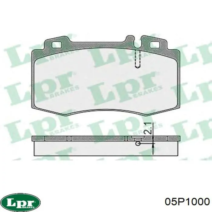 Задние дисковые колодки LPR 05P1000