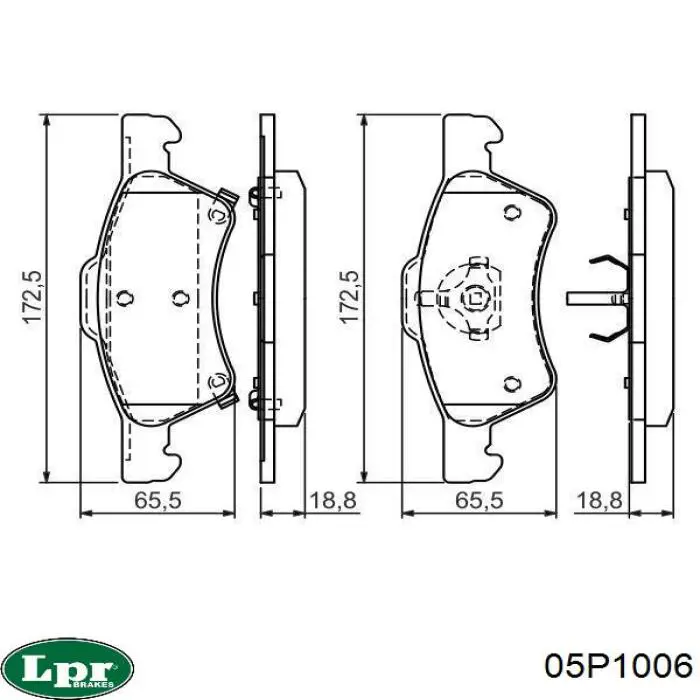 05P1006 LPR Колодки передние