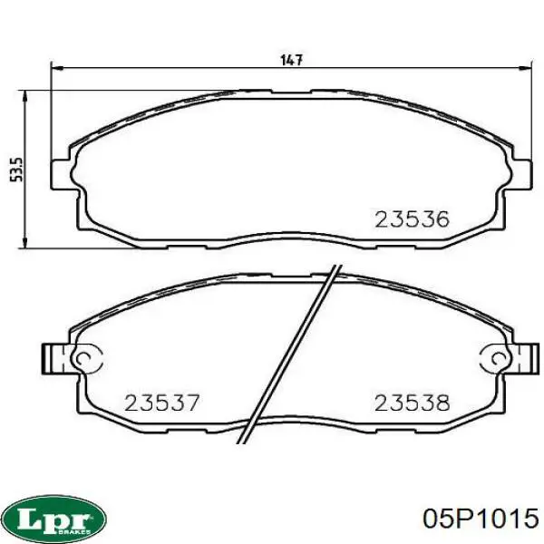 Передние тормозные колодки 05P1015 LPR