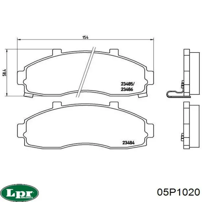 Купить 05P1020 LPR Колодки тормозные