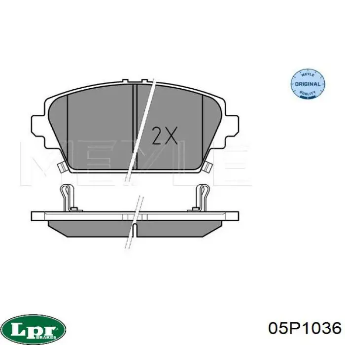 Купить 05P1036 LPR Колодки тормозные