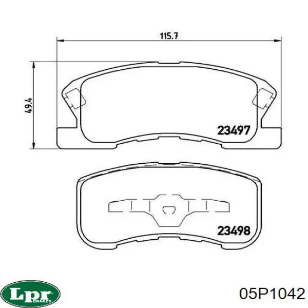 Купить 05P1042 LPR Колодки тормозные