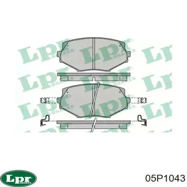 Передние тормозные колодки 05P1043 LPR