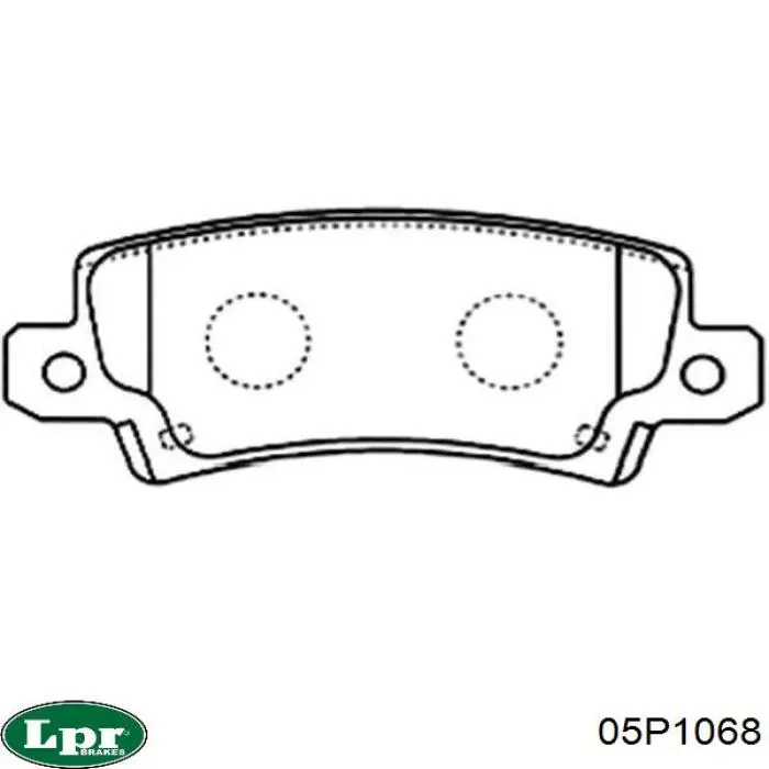 Купить 05P1068 LPR Колодки тормозные задние, дисковые