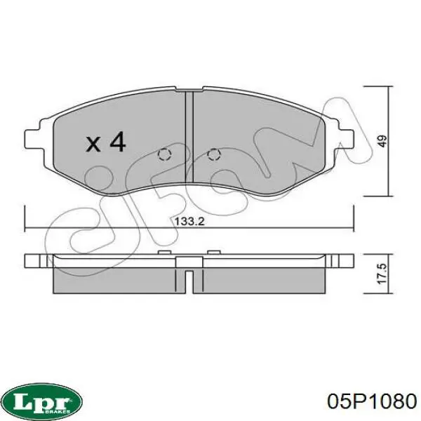Передние тормозные колодки 05P1080 LPR
