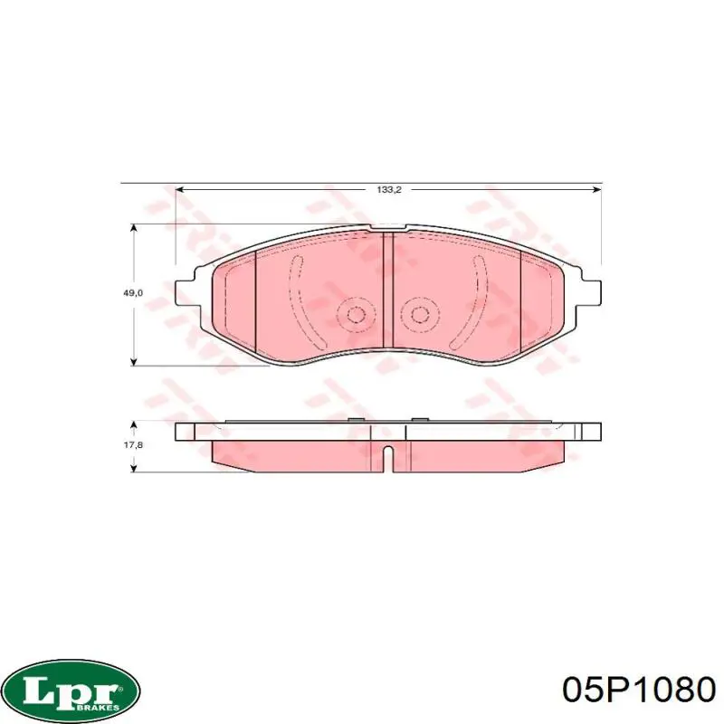 Тормозные колодки LPR 05P1080