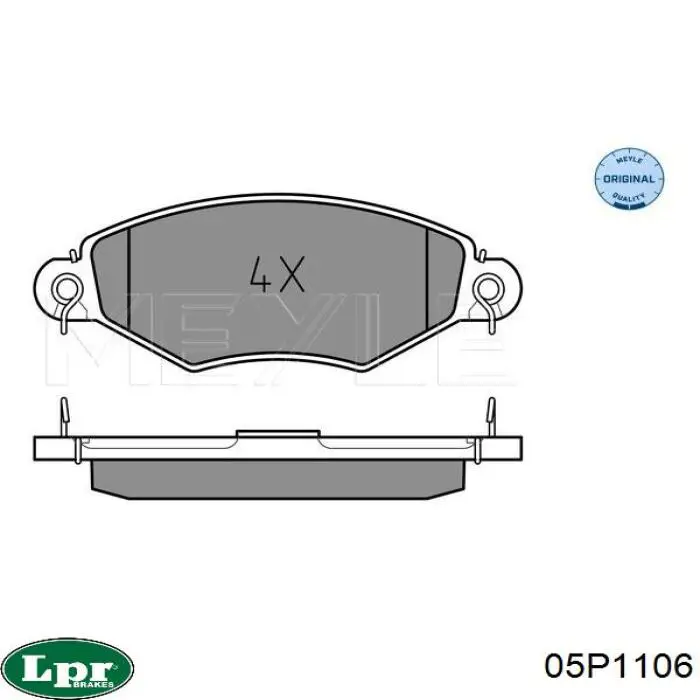Передние тормозные колодки 05P1106 LPR