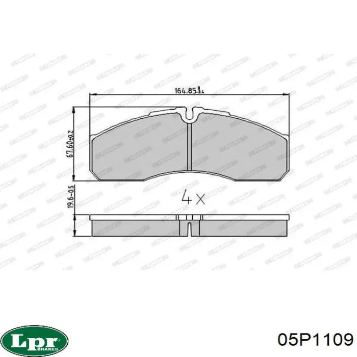 Купить 05P1109 LPR Колодки тормозные