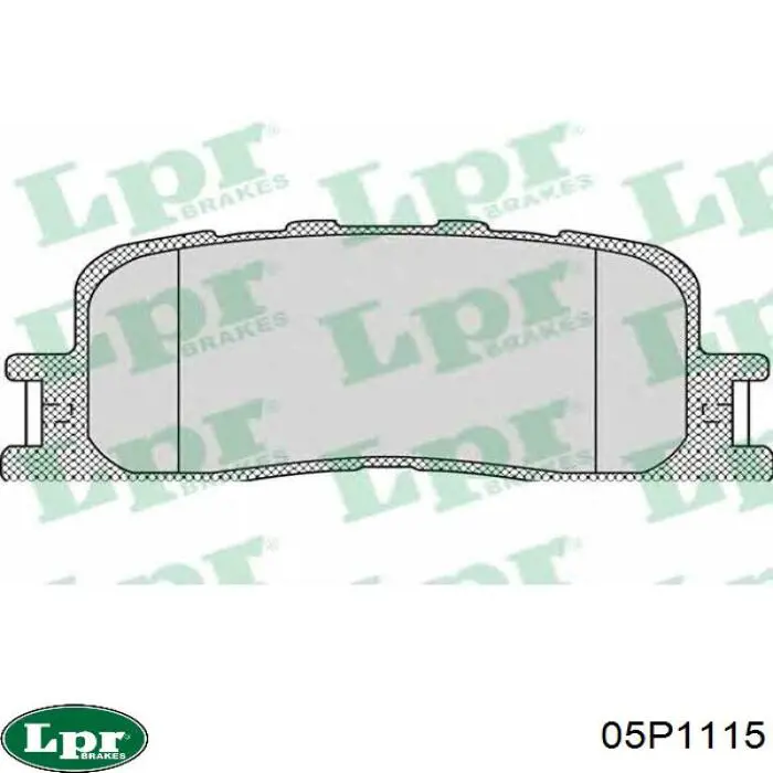 Купить 05P1115 LPR Колодки тормозные задние, дисковые