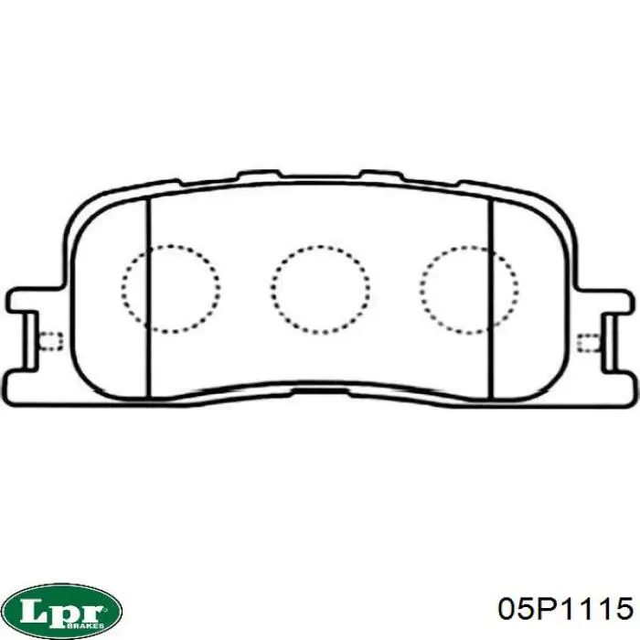 Задние тормозные колодки 05P1115 LPR