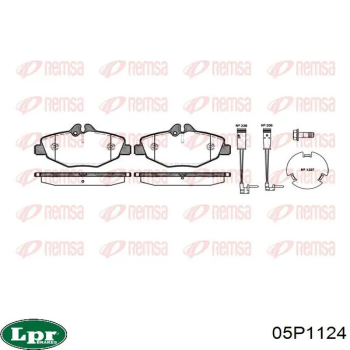 Передние тормозные колодки 05P1124 LPR