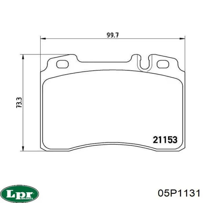 Передние тормозные колодки 05P1131 LPR