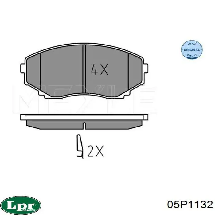 Купить 05P1132 LPR Колодки тормозные