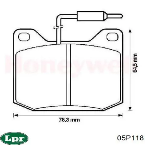 Тормозные колодки LPR 05P118