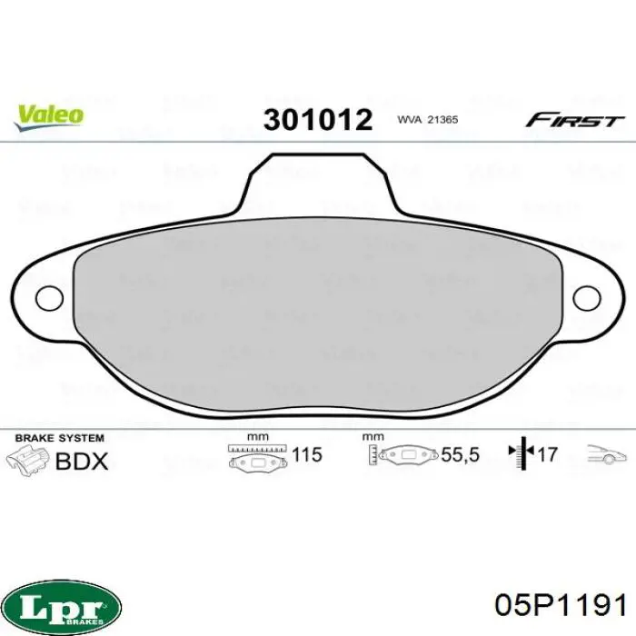 Колодки LPR 05P1191 цена, от 15.23 USD