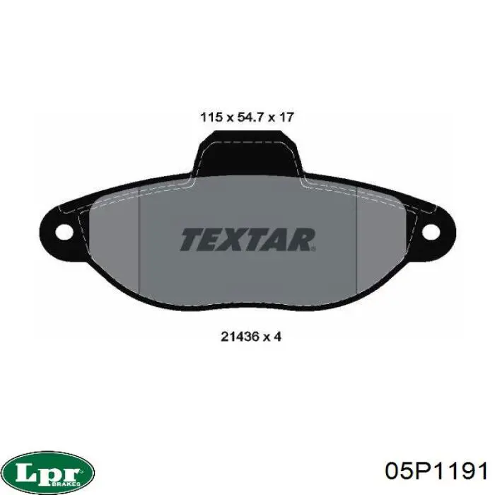 Передние тормозные колодки 05P1191 LPR