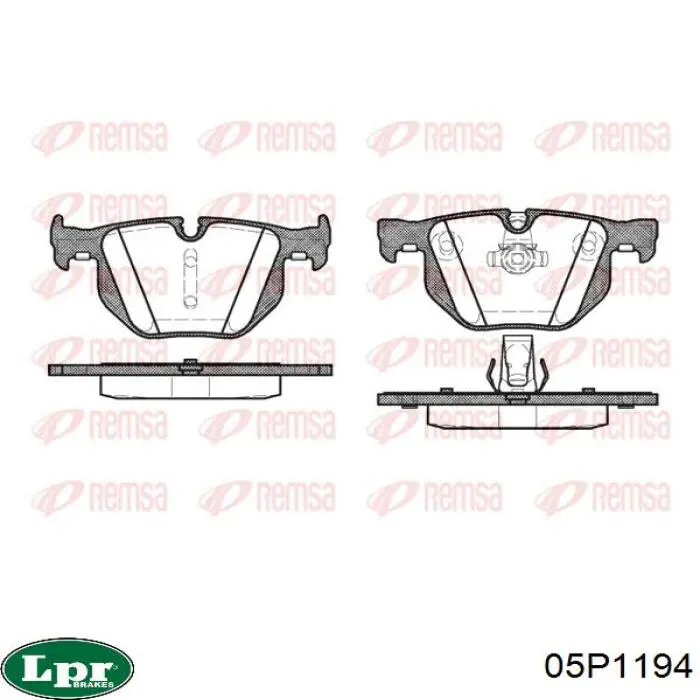Задние дисковые колодки LPR 05P1194