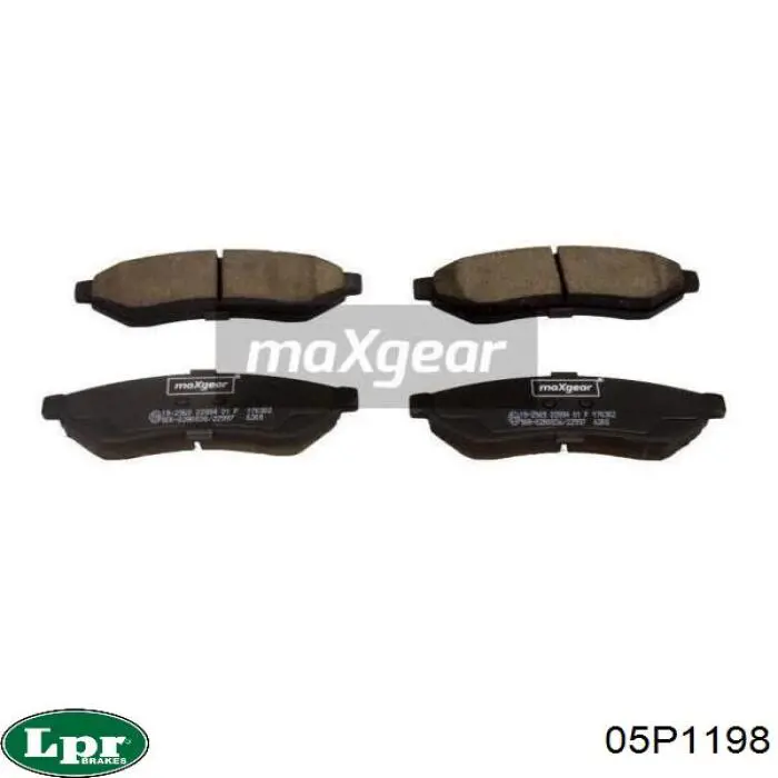 Купить 05P1198 LPR Колодки тормозные задние, дисковые
