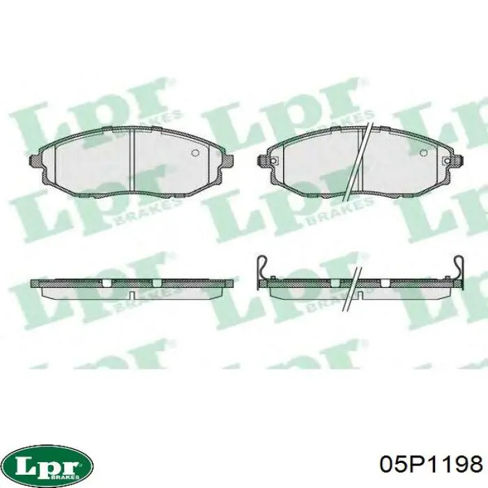 Задние тормозные колодки 05P1198 LPR