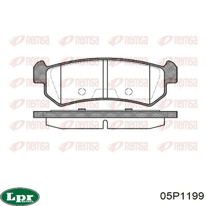 Колодки гальмові задні, дискові 05P1199 LPR