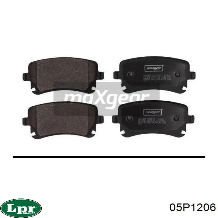 05P1206 LPR Колодки тормозные дисковые комплект