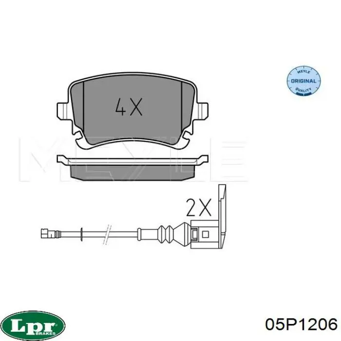 Колодки дисковые  LPR 05P1206 цена, от 18.15 USD