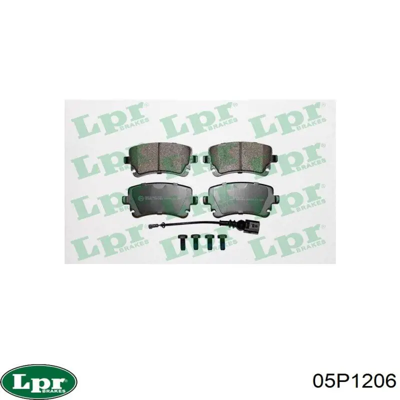 Задние тормозные колодки 05P1206 LPR