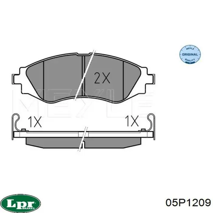 Купить 05P1209 LPR Колодки тормозные