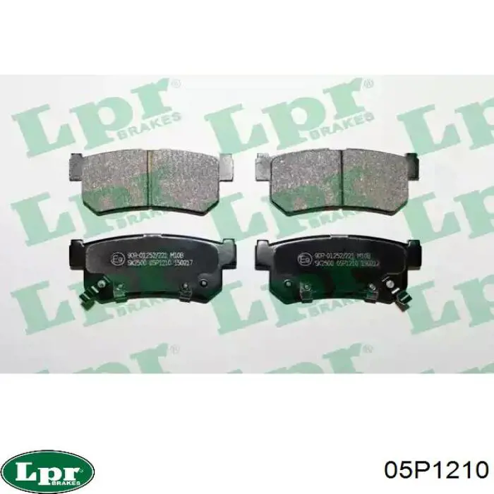 Колодки тормозные задние дисковые LPR 05P1210