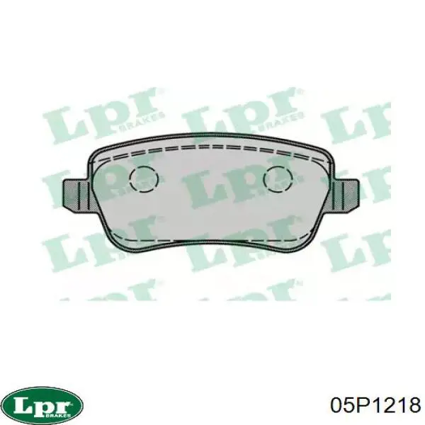 05P1218 LPR колодки тормозные задние дисковые