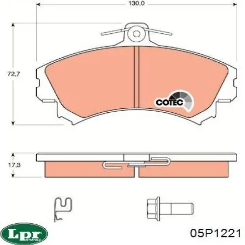 Тормозные колодки LPR 05P1221