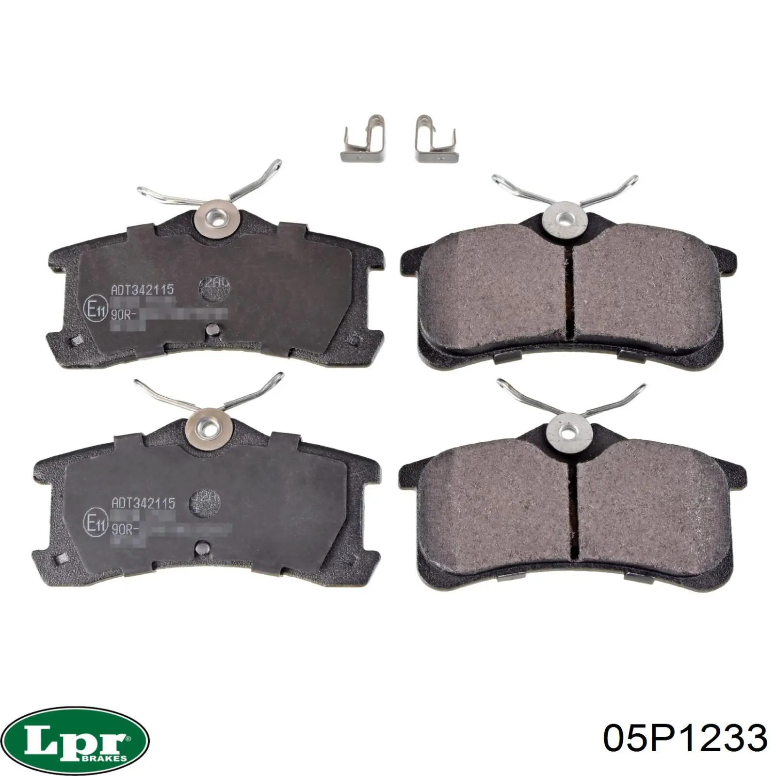 Купить 05P1233 LPR Колодки тормозные задние, дисковые