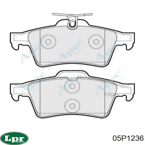 Купить 05P1236 LPR Колодки тормозные задние, дисковые