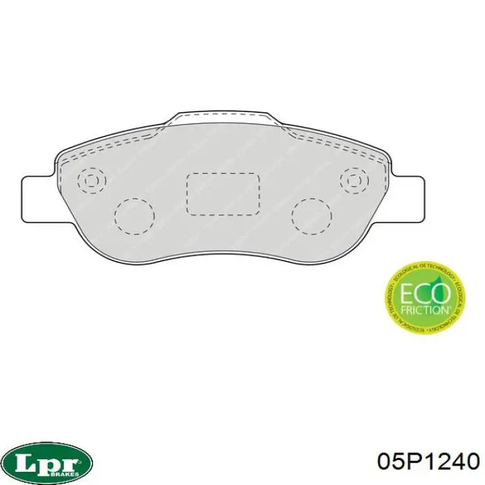 05P1240 LPR Колодки передние