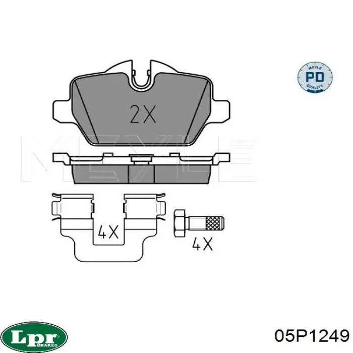 Задние дисковые колодки LPR 05P1249