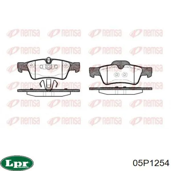 05P1254 LPR Колодки тормозные дисковые комплект